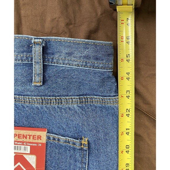 RW Rugged Wear 30209 Carpenter Jeans 42x34 Light Wash Work NWT - Picture 5 of 10